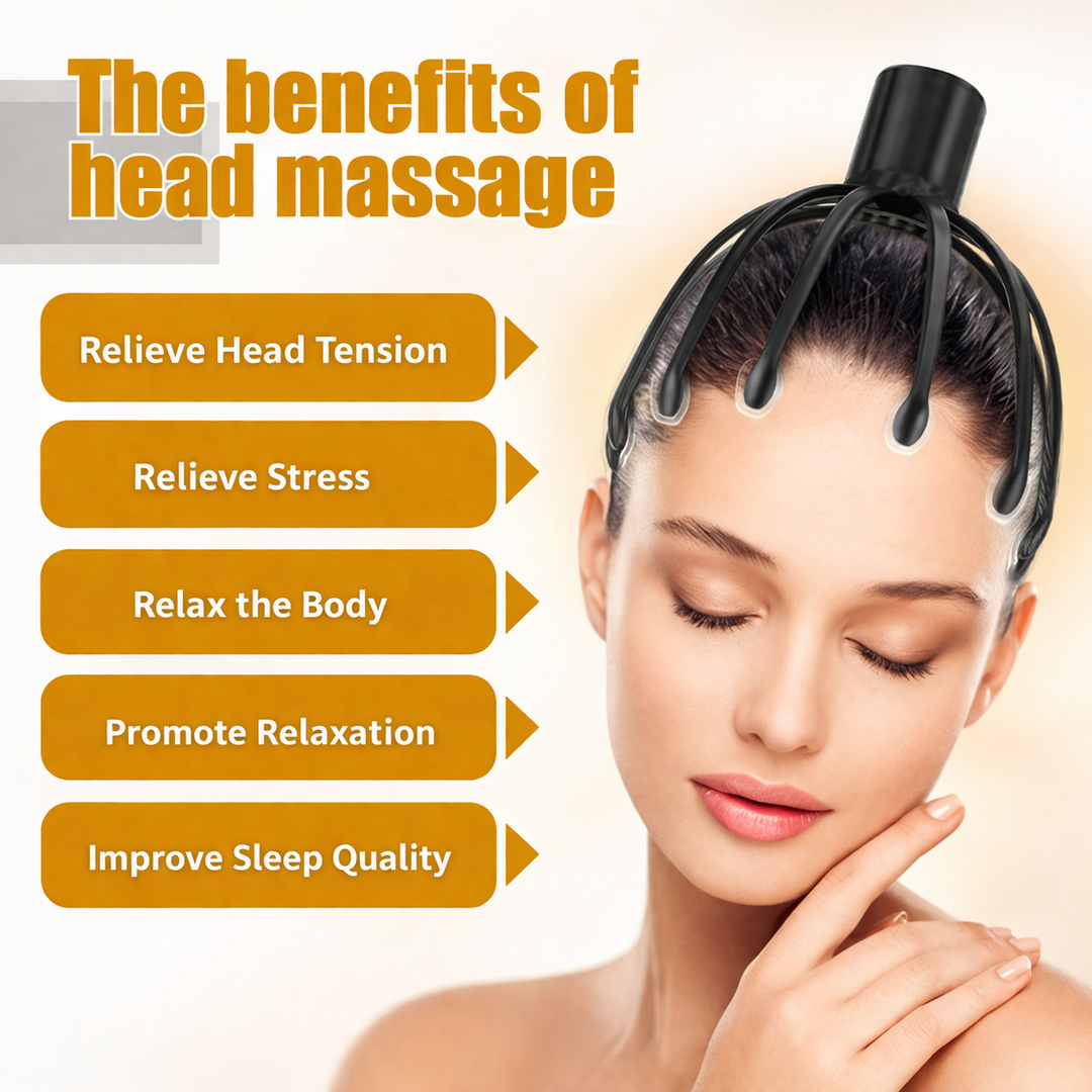 Wireless Scalp Massager for Head Tension and Stress Wind-Down