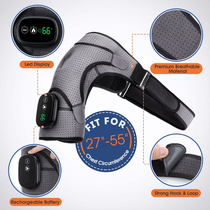 Heated Shoulder Brace for Shoulder Stiffness and Tension
