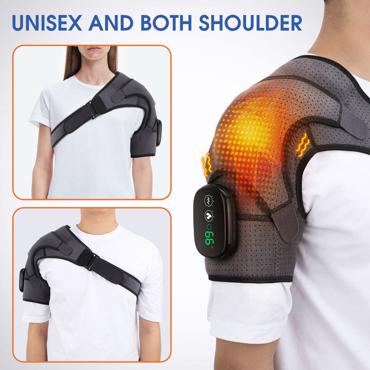 Heated Shoulder Brace for Shoulder Stiffness and Tension