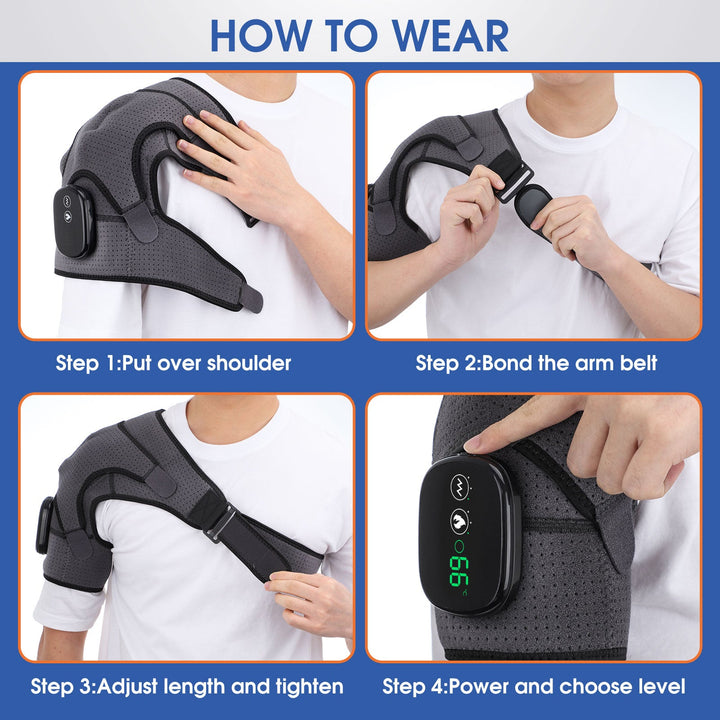 Heated Shoulder Brace for Shoulder Stiffness and Tension