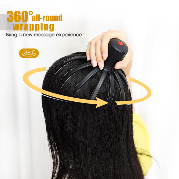 Wireless Scalp Massager for Head Tension and Stress Wind-Down