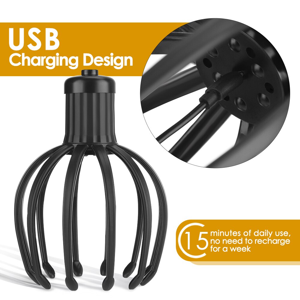 Wireless Scalp Massager for Head Tension and Stress Wind-Down