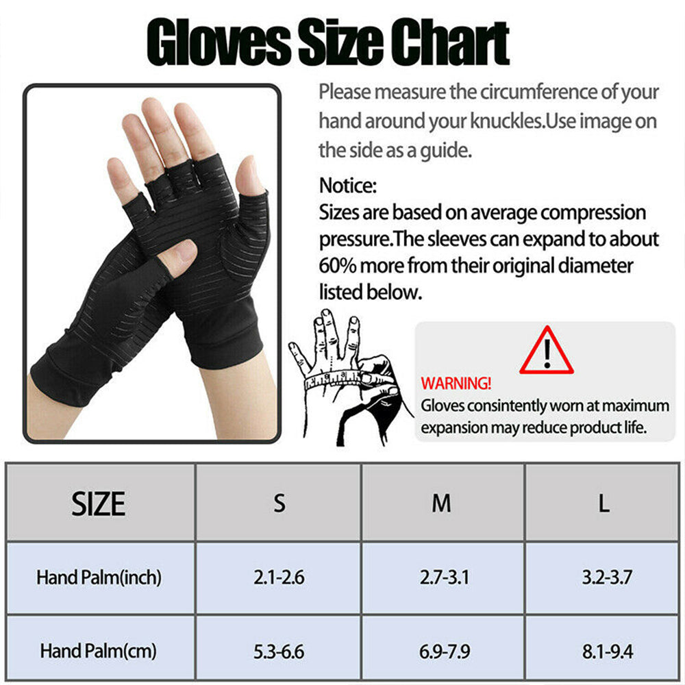 Open-Finger Compression Gloves for Arthritis-Related Hand Discomfort