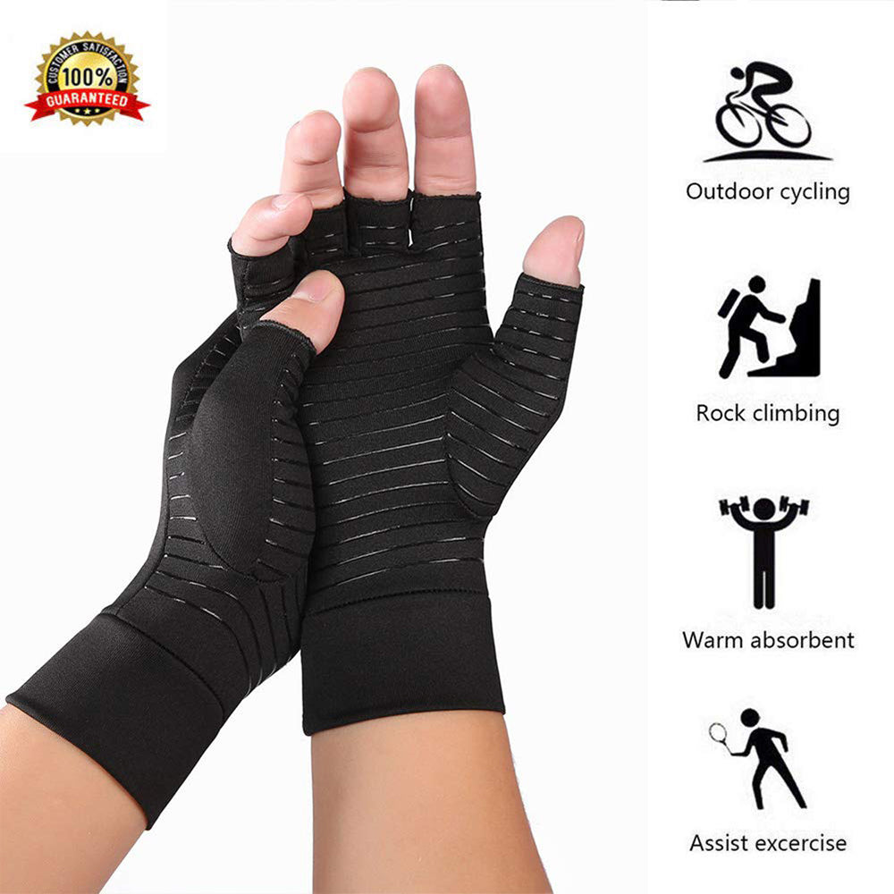Open-Finger Compression Gloves for Arthritis-Related Hand Discomfort