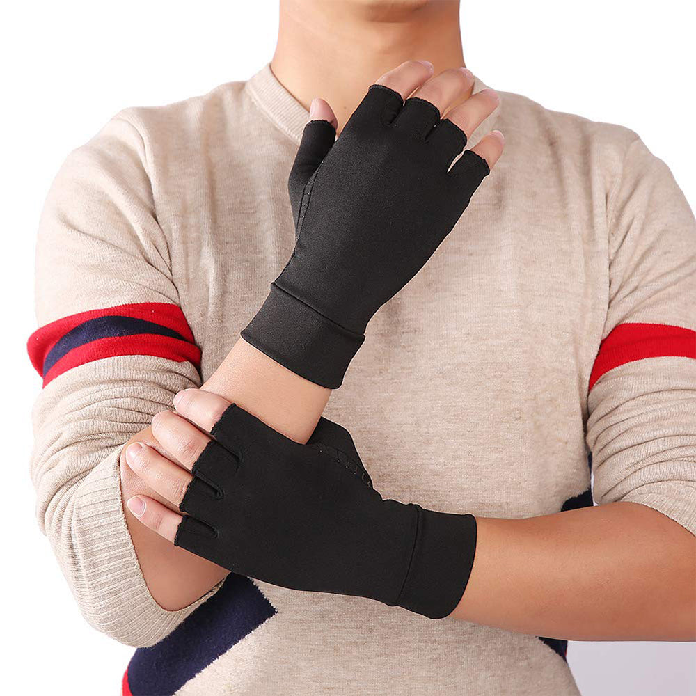 Open-Finger Compression Gloves for Arthritis-Related Hand Discomfort