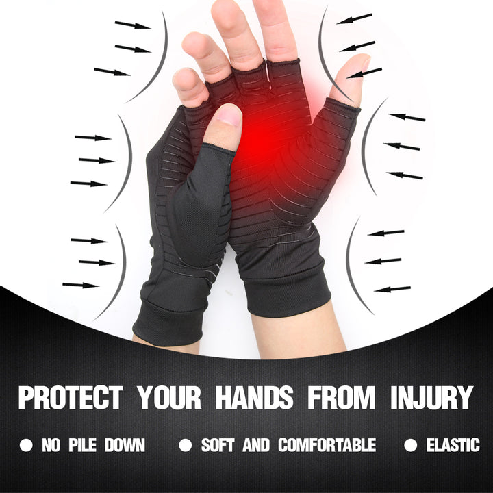 Open-Finger Compression Gloves for Arthritis-Related Hand Discomfort