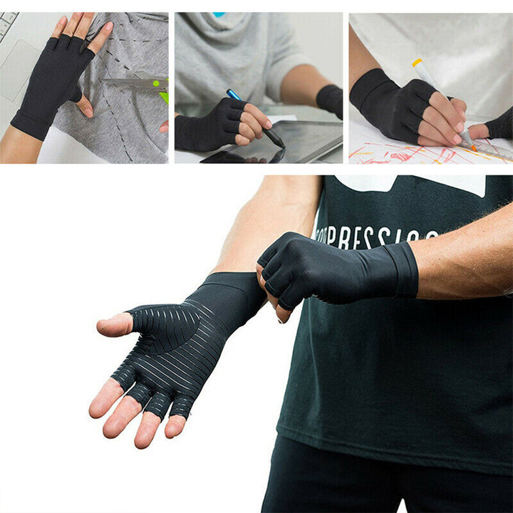 Open-Finger Compression Gloves for Arthritis-Related Hand Discomfort
